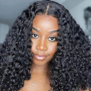 Peruca cacheada de fábrica com front orelha orelha completa. Tamanho:14 Densidade:180 Valor:61,500 Kz