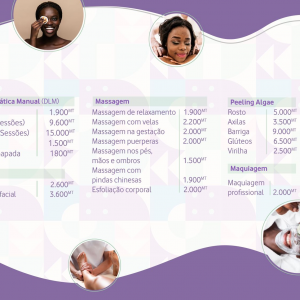 SERVIÇOS DE BELEZA PREÇOS