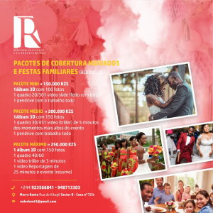 Noivados e festas de família Pacotes de cobertura noivados  e festas familiares   ( Álbuns 3D )   PACOTE MINI - 150.000  kzs