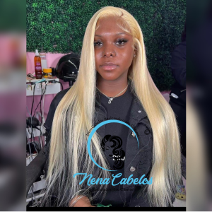 Cabelo liso loiro 24mil