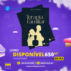 Nossos produtos Encontre aqui os produtos de nossa marca disponíveis para venda. 1. Obra "Terapia Familiar" à venda em Beira e Maputo - 650mtn 2. Obra "O Evangelho do Absurdo " a ser lançado em breve.