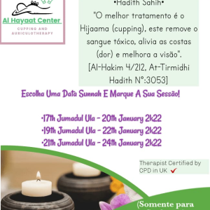 SAÚDE _ Cupping Sunnah Dates 🗓 Sunnah Dates January 2k22