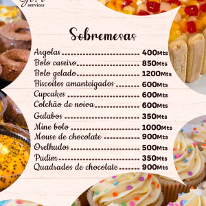 PREÇOS DE SOBREMESAA