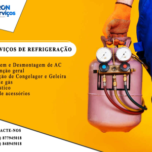 *Refrigeração & climatização* Montagem e Desmontagem  Manutenção de AC Preparação de Geleira e congelador  Carregamento  de gás  Diagnóstico