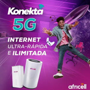 dispositivo Africell 5G com internet ilimitada na loja Africell