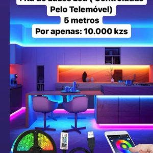 PROMOÇÃO !! Fitas Leds bluetooth. - Funcionam com o som; - Conecte à música e veja as luzes a seguirem o ritmo; - Altere as cores com o telefone;