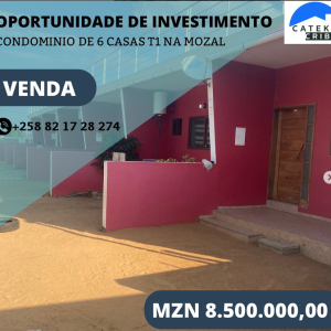 Vende-se condomínio de 6 casas T1 na Mozal  6 casas T1 Quarto amplo, sala open space, WC Casa de guarda Área de serviço Climatizadas e água quente Casas arrendadas