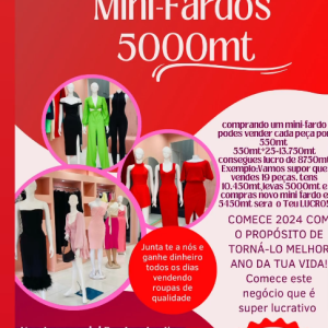 Mini-Fardos Cada Mini-fardo tem 25 Peças Cada Mini-fardo custa 5.000mt