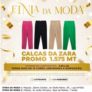 Calças ZARA 1575MT ✨ Tamanhos:S,M,L,XL, 2XL e 3XL