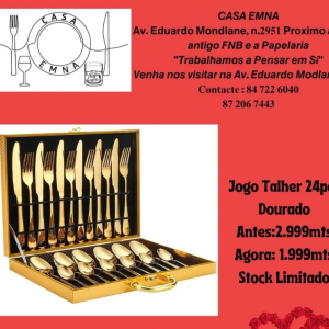 JOGO DE TALHERES 24 DOURADOS