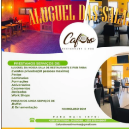 Aluguer de Salas e Alimentação