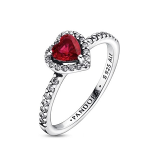 Pandora Elevated Red Heart Ring .6995mt