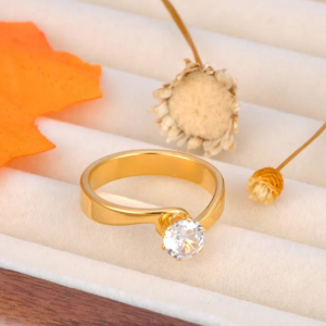 Anel banhado a ouro 18k Matérial:aço inoxidável