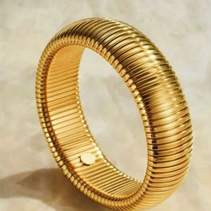 Bracelete Allora em aço inoxidável e banho ouro 18K ( 2 cm)