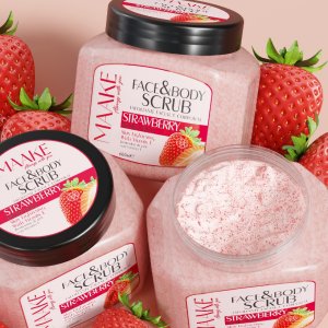 esfoliante corporal e facial contêm uma fórmula exclusiva combina cuidadosamente ingredientes naturais