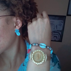 Conjunto pulseira e brincos