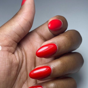 Gel overlay on natural nails