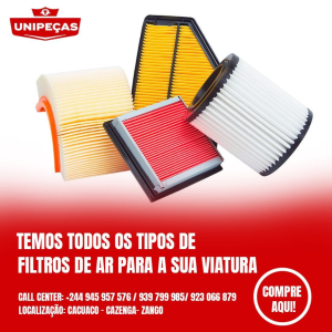 FILTROS DE AR PARA A SUA VIATURA
