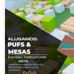 Pufos & tapete Disponível para aluguer!