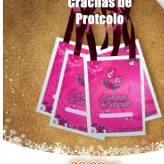 Crachás para Protocolo Crachás para protocolos de Casamento e outras cerimônias