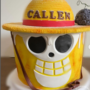 Bolo de aniversário no tema ONE piece para o príncipe Callen