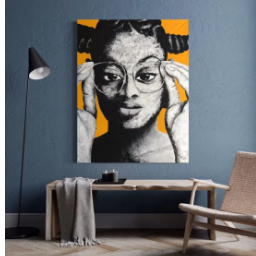 The Woman With Glasses Técnica: acrílico sobre a tela | tamanho: 130×100 | preço: 40.000,00mt | 2021