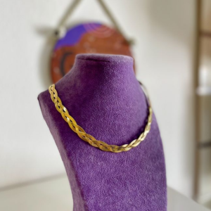 Colar Fita Trança 🏷️ 500,00 MT Aço Inoxidável