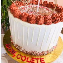 Cobertura em natas Natas em Chantilly, é doce e suave