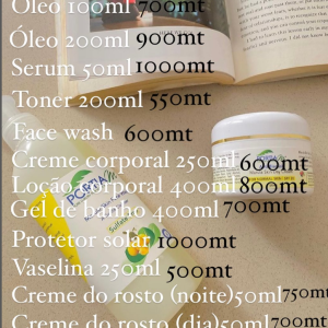 Cosmeticos Nossa tabela de preços atual