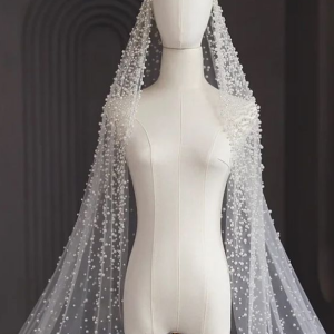 Véu Nupcial com pérolas