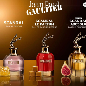 Jean Paul Gaultier Scandal Collection  Scandal • 50ml - 5.750,00Mt • 80ml - 7.750,00Mt  Scandal Le Parfum • 50ml - 7.250,00Mt • 80ml - 9.450,00Mt
