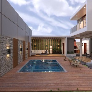 Estilo moderno de decoração para interiores